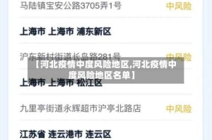 【河北疫情中度风险地区,河北疫情中度风险地区名单】