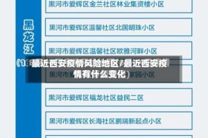 最近西安疫情风险地区/最近西安疫情有什么变化