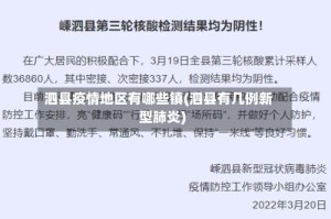 泗县疫情地区有哪些镇(泗县有几例新型肺炎)