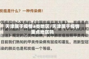 天津属于疫情a类地区/天津属于疫情重点地区吗