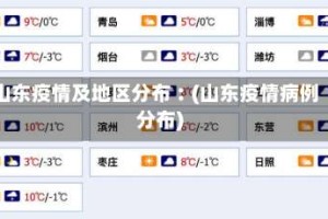 山东疫情及地区分布︰(山东疫情病例分布)