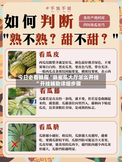 今日必看教程“新蜜瓜大厅怎么开挂”开挂辅助详细步骤-第1张图片