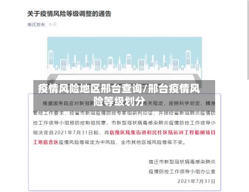 疫情风险地区邢台查询/邢台疫情风险等级划分-第1张图片