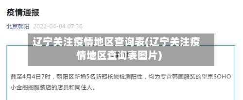 辽宁关注疫情地区查询表(辽宁关注疫情地区查询表图片)-第1张图片