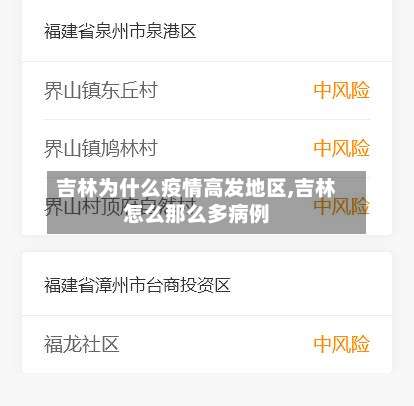 吉林为什么疫情高发地区,吉林怎么那么多病例-第1张图片