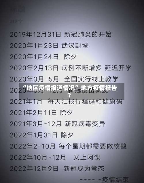 “地区疫情报道情况	” 地方疫情报告？-第2张图片