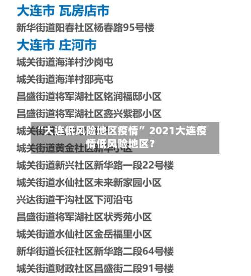 “大连低风险地区疫情	” 2021大连疫情低风险地区？-第1张图片