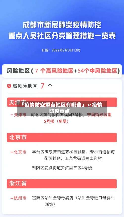 「疫情防空重点地区有哪些」〃疫情防疫重点-第3张图片