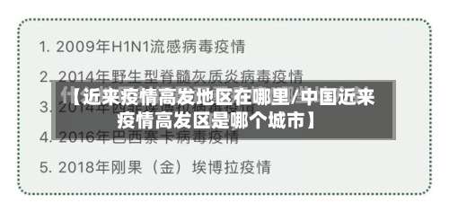 【近来疫情高发地区在哪里/中国近来疫情高发区是哪个城市】-第1张图片